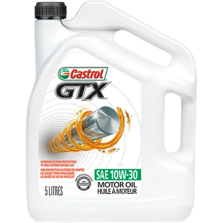 00013-3A Castrol GTX 10W30 Conventional Motor Oil, 5-L