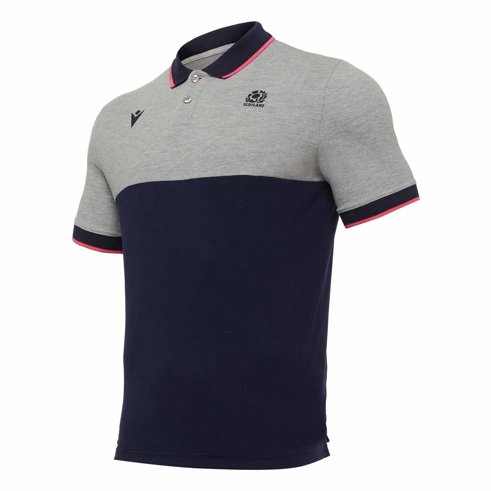 2020-2021 Scotland Leisure Polycotton Polo Shirt (Grey)