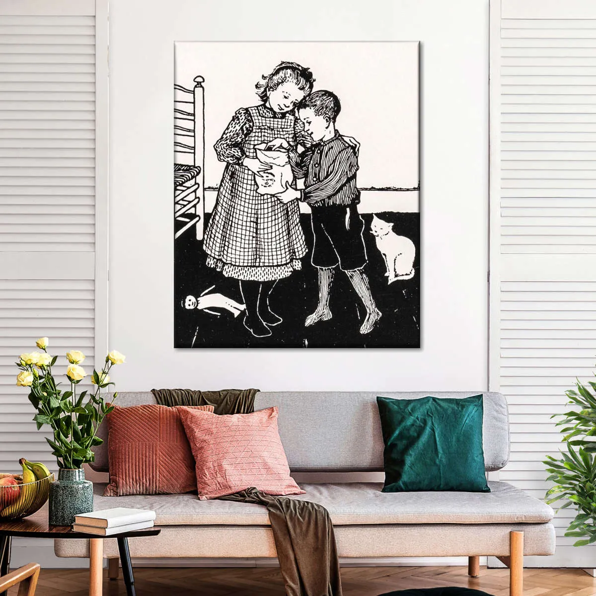 A Boy And A Girl Wall Art