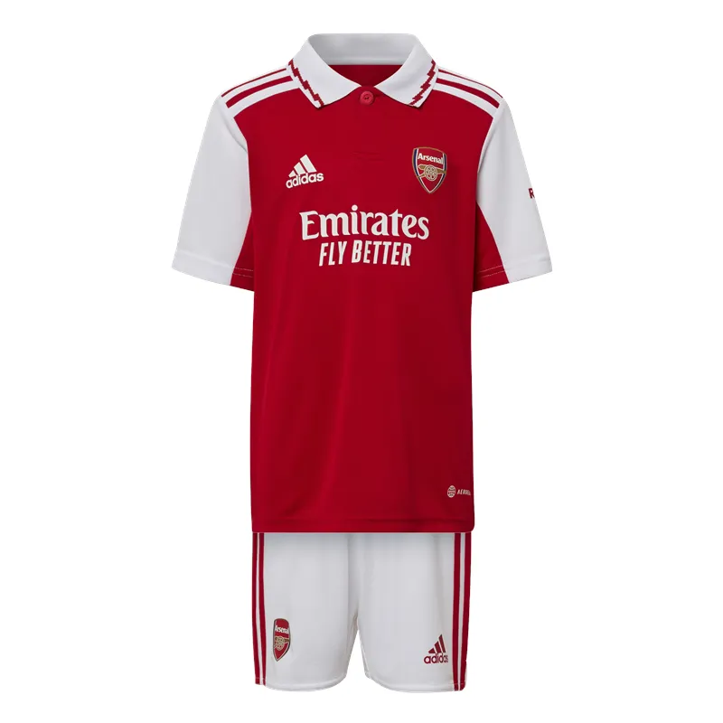 adidas Arsenal FC Official 2022/23 Home Mini Kit - Youth - Scarlet/White