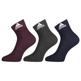 Adidas Men's Flat Knit Ankle Socks (Cotton/Colligative Navy/ Anthra Melange)