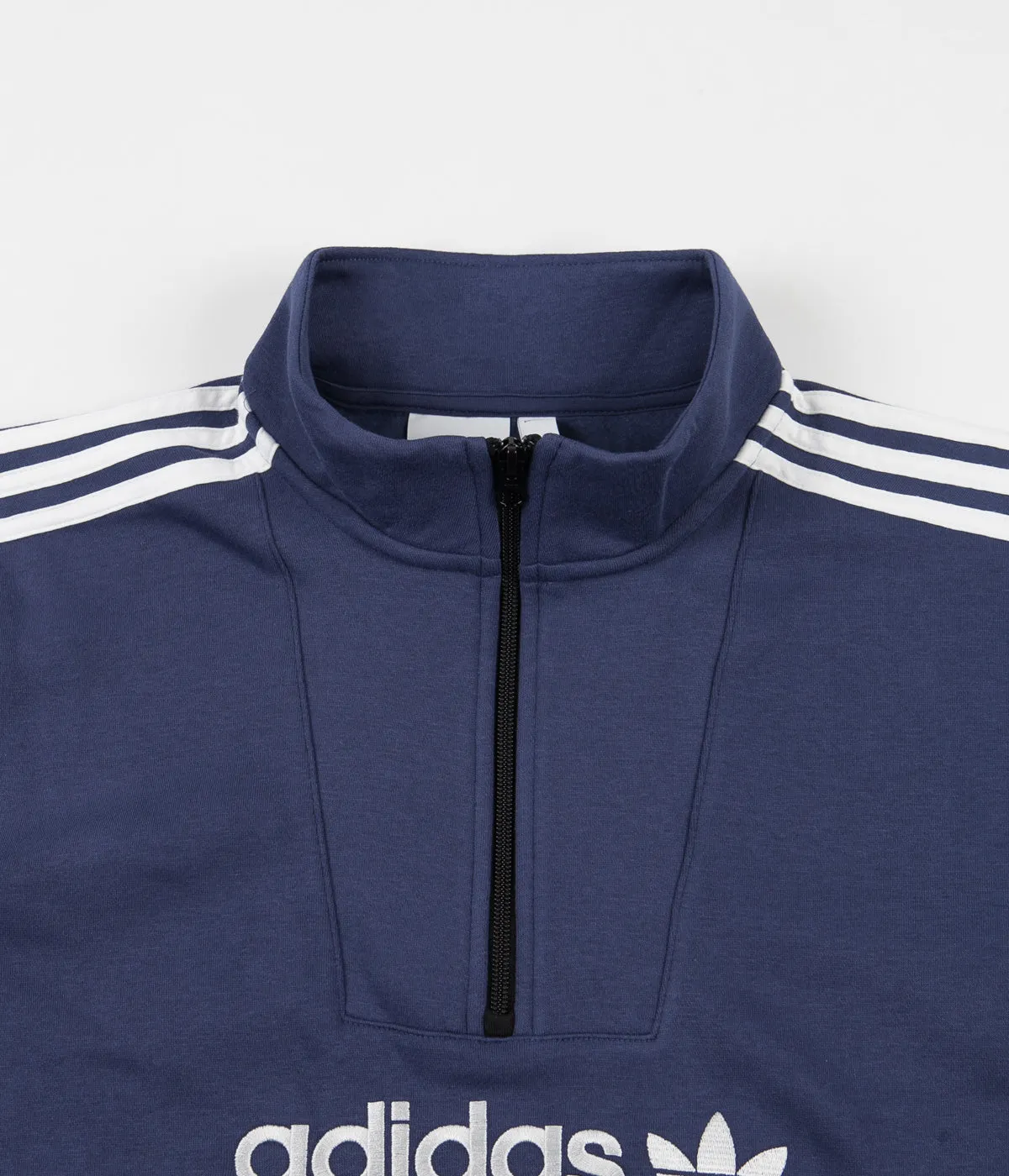 Adidas Modular Quarter Zip Sweatshirt - Tech Indigo / Grey One / White / Black