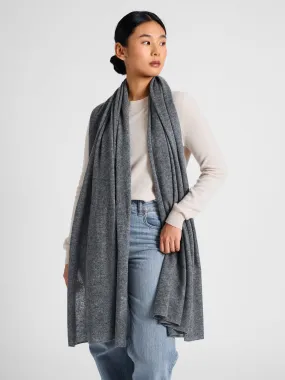 Airy cashmere scarf "Flow" - dark grey