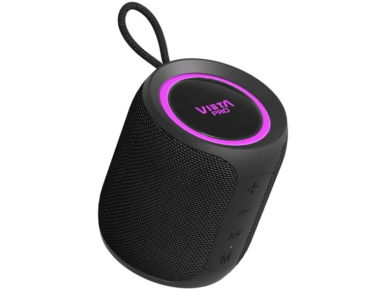 Altavoz inalámbrico -  Vieta Pro VM-BS36BK Easy 2, 20 W, Resistente al agua, Autonomía 12h, BT 5.0, Negro