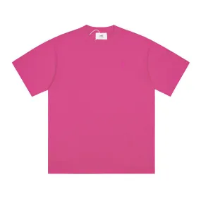 Ami Paris Ami de Coeur Organic Cotton T-Shirt Fuchsia