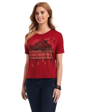 Ariat Women's Cowgirl Canyon Red Tee 10041311