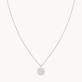 Aries Zodiac Pendant Necklace in Silver