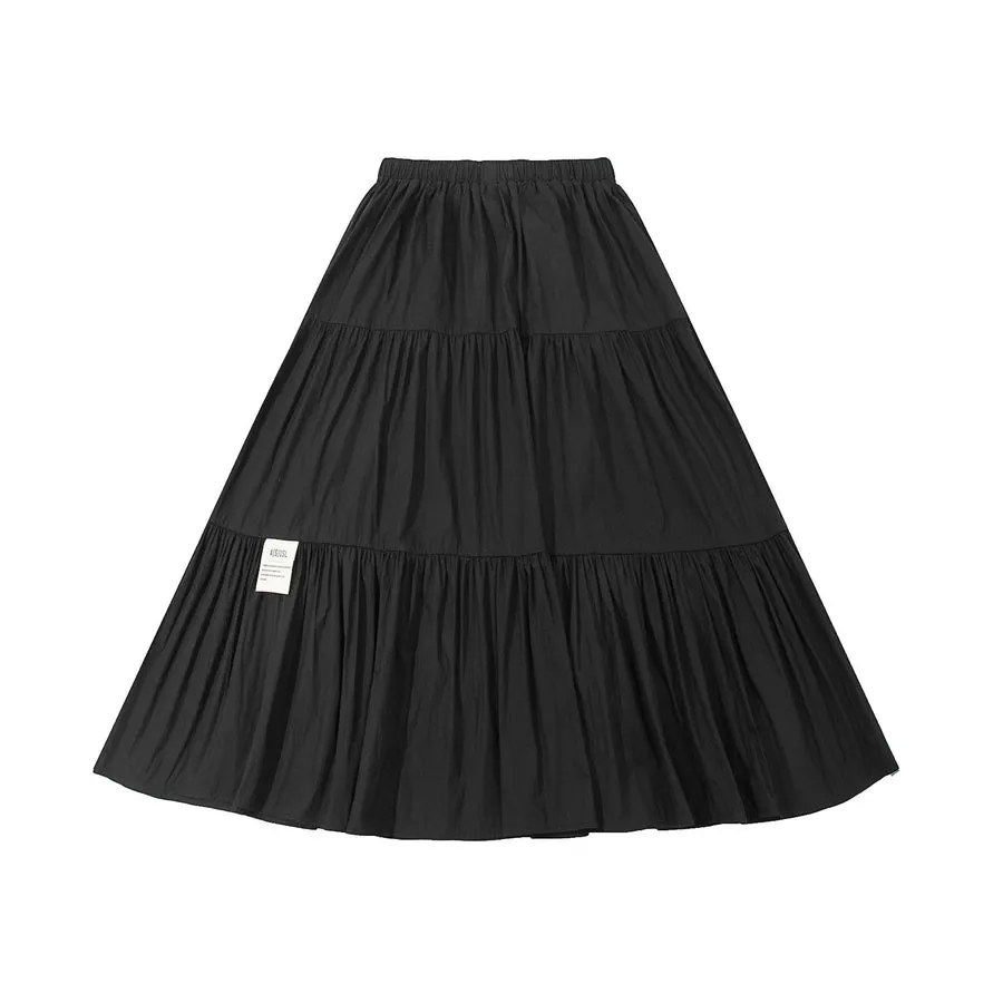 A[S]USL NYLON 3-LAYER SKIRT-BLACK