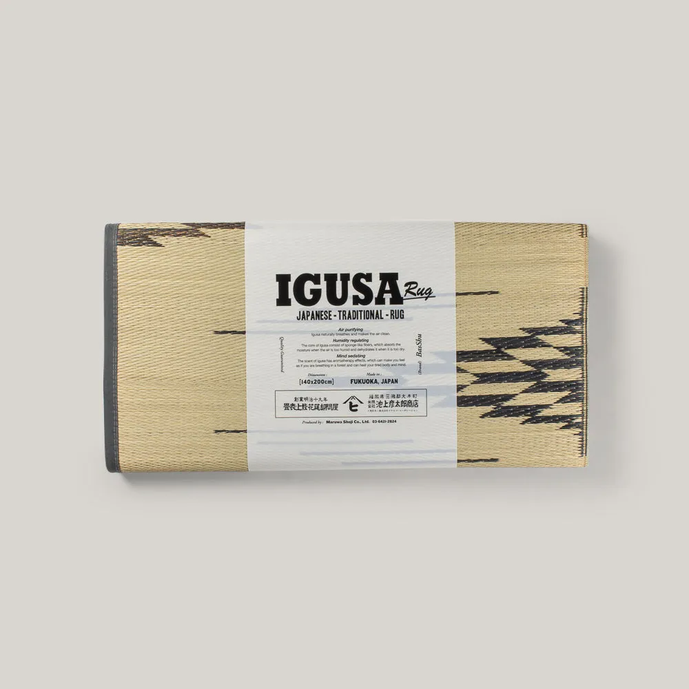 BASSHU IGUSA WOVEN RUG -  NATURAL x GRAY