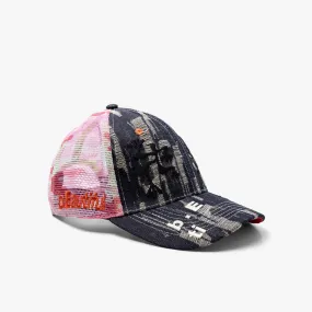 b.Eautiful Biyu Trucker Hat Black Denim Camo / Pink Camo