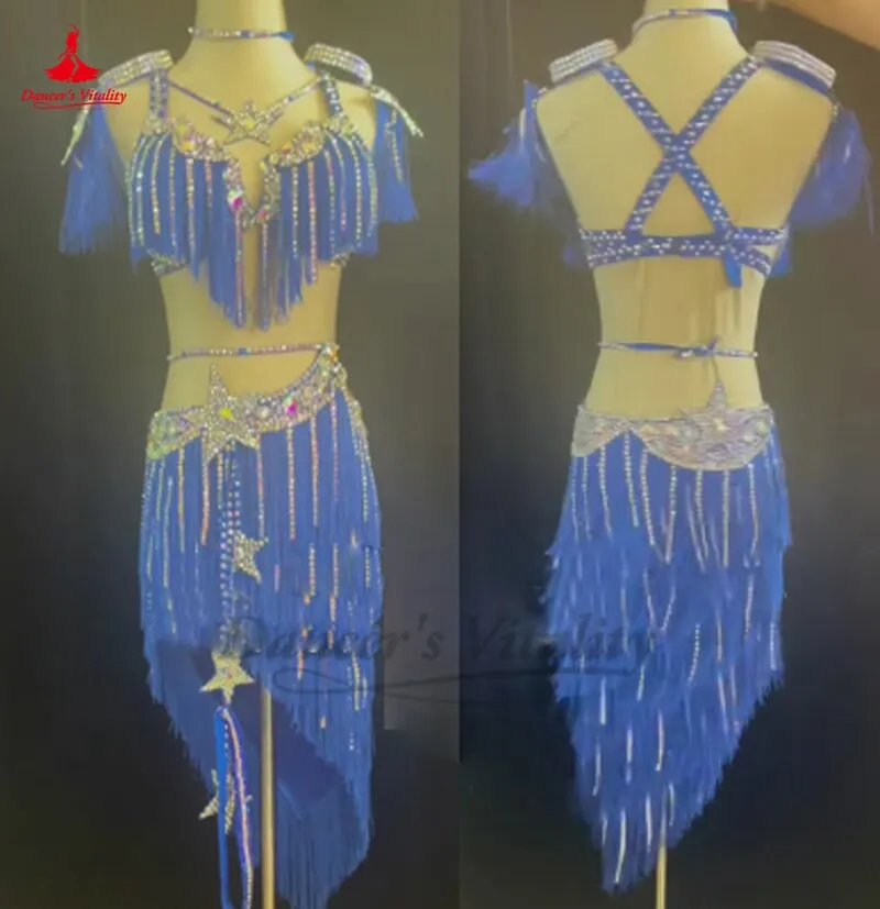 Belly Dancer Costume for Women Female Customsized Oriental Bra Top short Skirt 2pcs High-end Belly Dancing Competitoin Suits