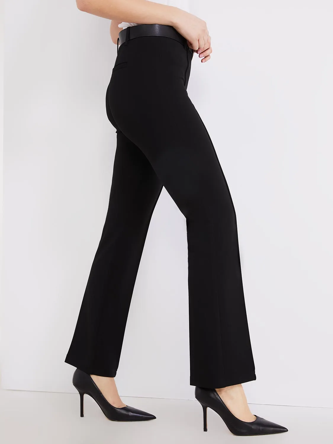 Belted Pintuck Front Pants