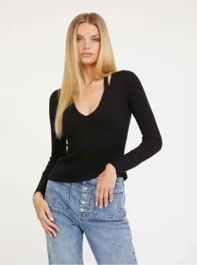 Black Aline Knit Top