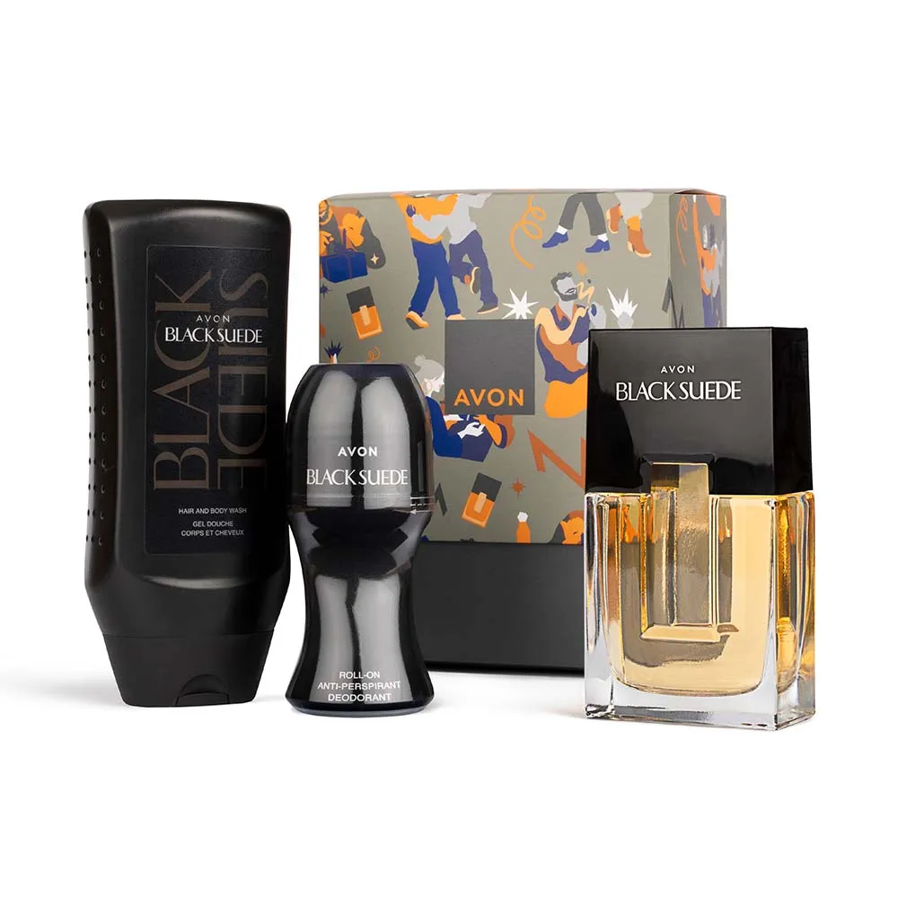 Black Suede Aftershave Gift Set