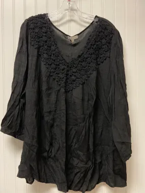 Black Top Long Sleeve Spense, Size 3x