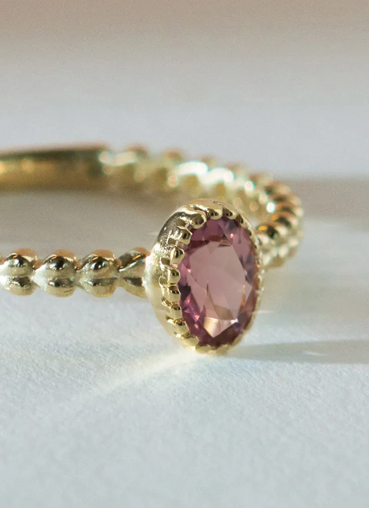 Caes tourmaline october birthstone ring 14k gold