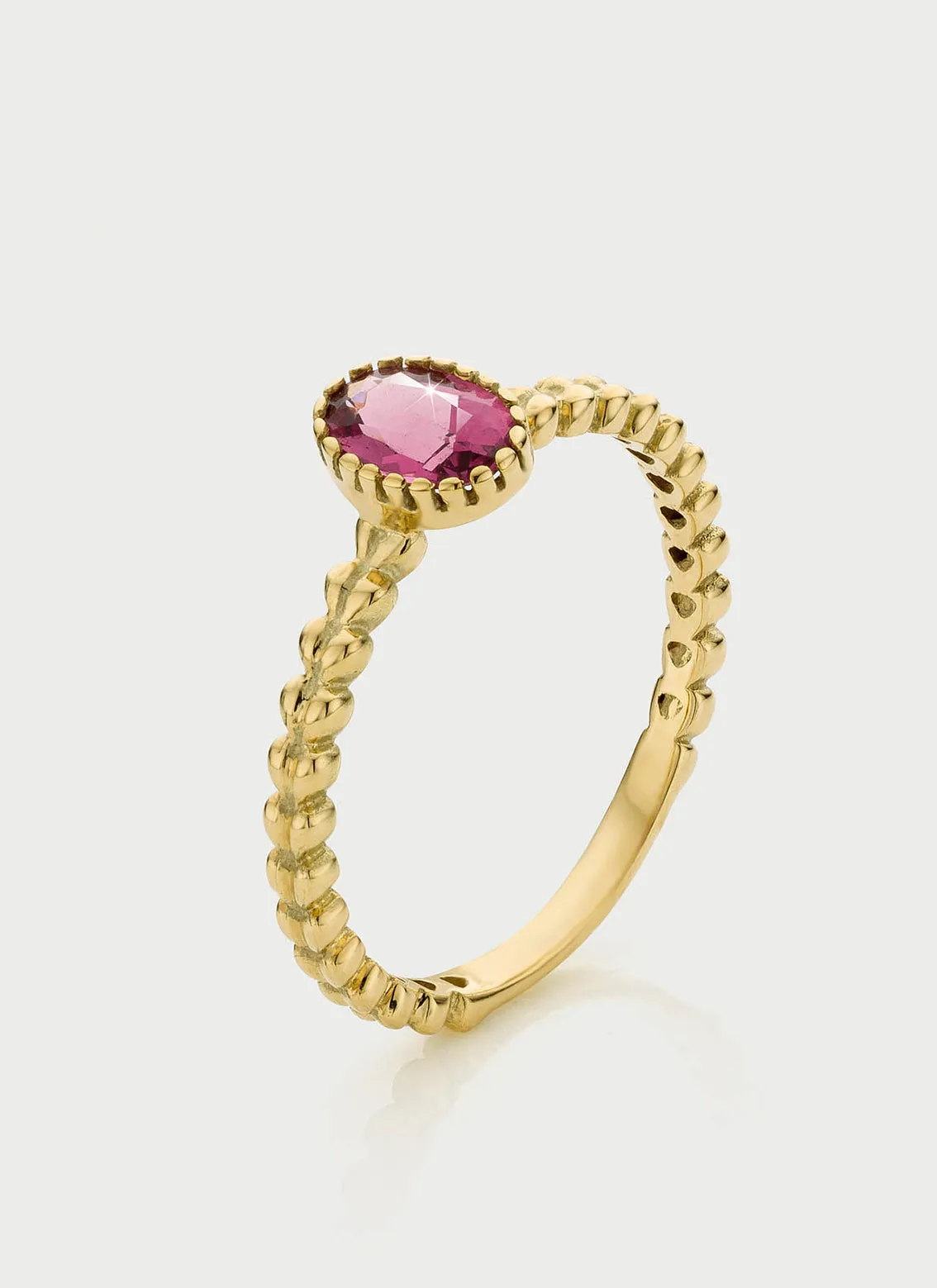 Caes tourmaline october birthstone ring 14k gold