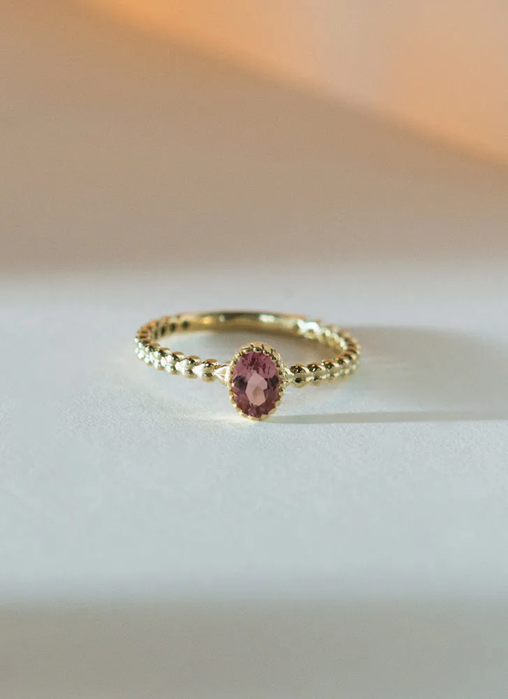 Caes tourmaline october birthstone ring 14k gold