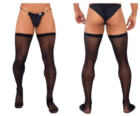 CandyMan 99735 Mesh Thigh Highs Color Black