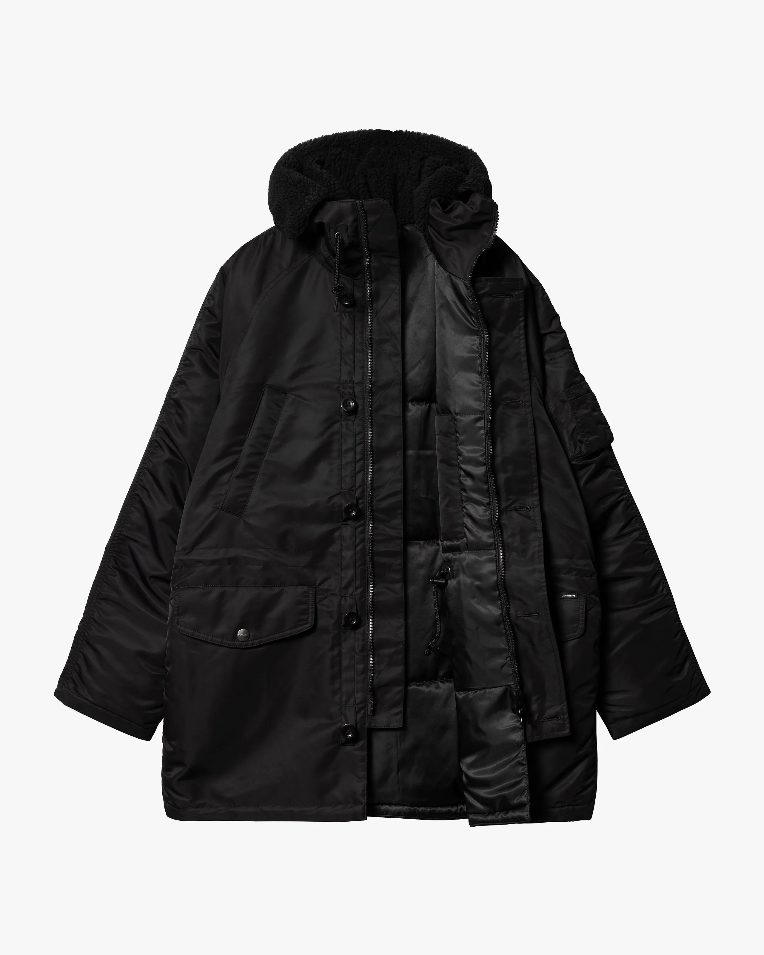 Carhartt WIP Hooded Olten Parka - Black