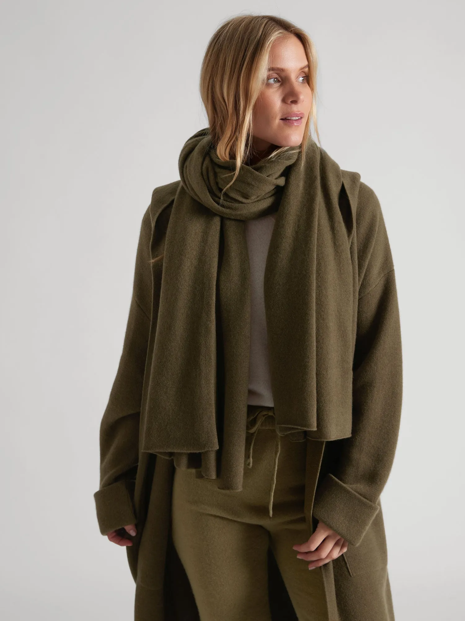 Cashmere scarf "Signature" - hunter