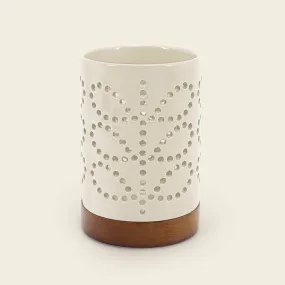 Ceramic Candle Holder - Linear Stem Cream