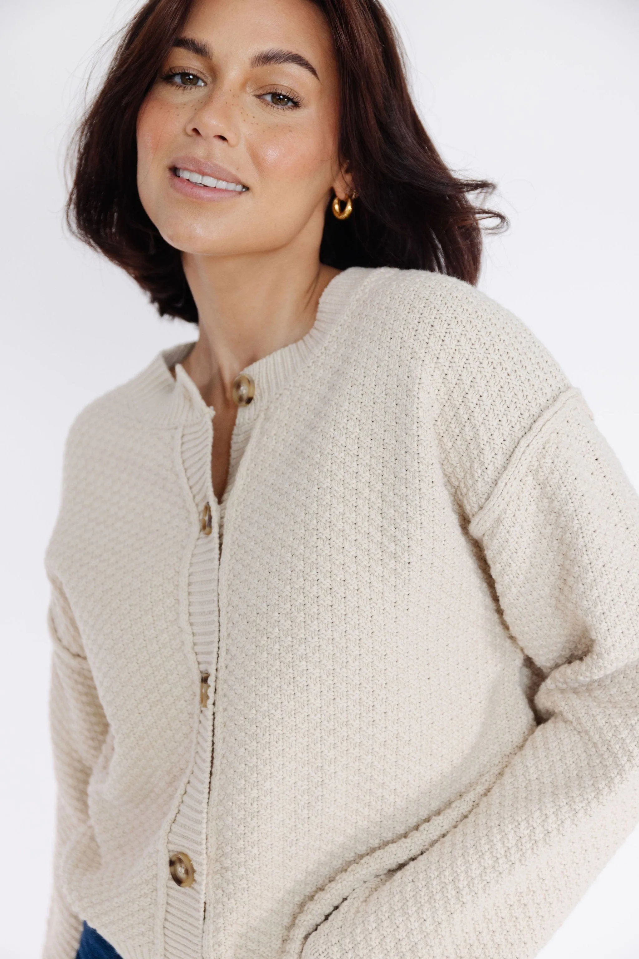 Chandra Cardigan in Shell