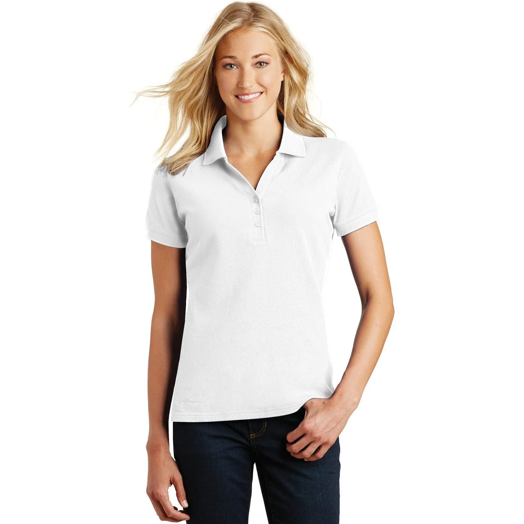 CLOSEOUT - Eddie Bauer Ladies Cotton Pique Polo