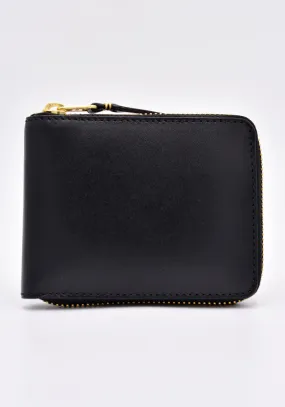 COMME DES GARCONS SA7100 CLASSIC ZIP WALLET BLACK