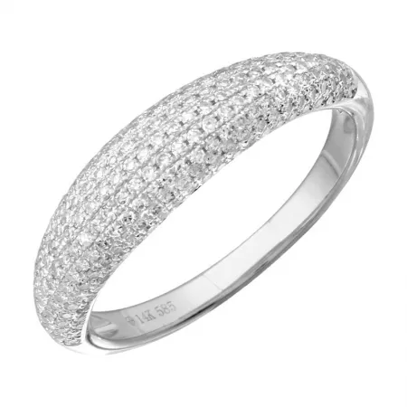 Domed Pave Diamond Ring