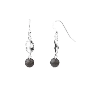 Earring | Hammered | Labradorite