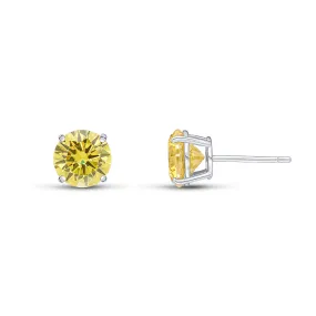 Eva Earrings (Yellow/Rhodium)