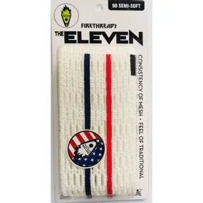 FireThreads ELEVEN 9D LE USA Semi-Soft Lacrosse Mesh Stringing Piece