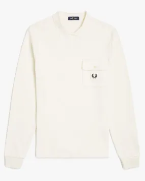 Fred Perry L/S Loopback Sweatshirt - Ecru