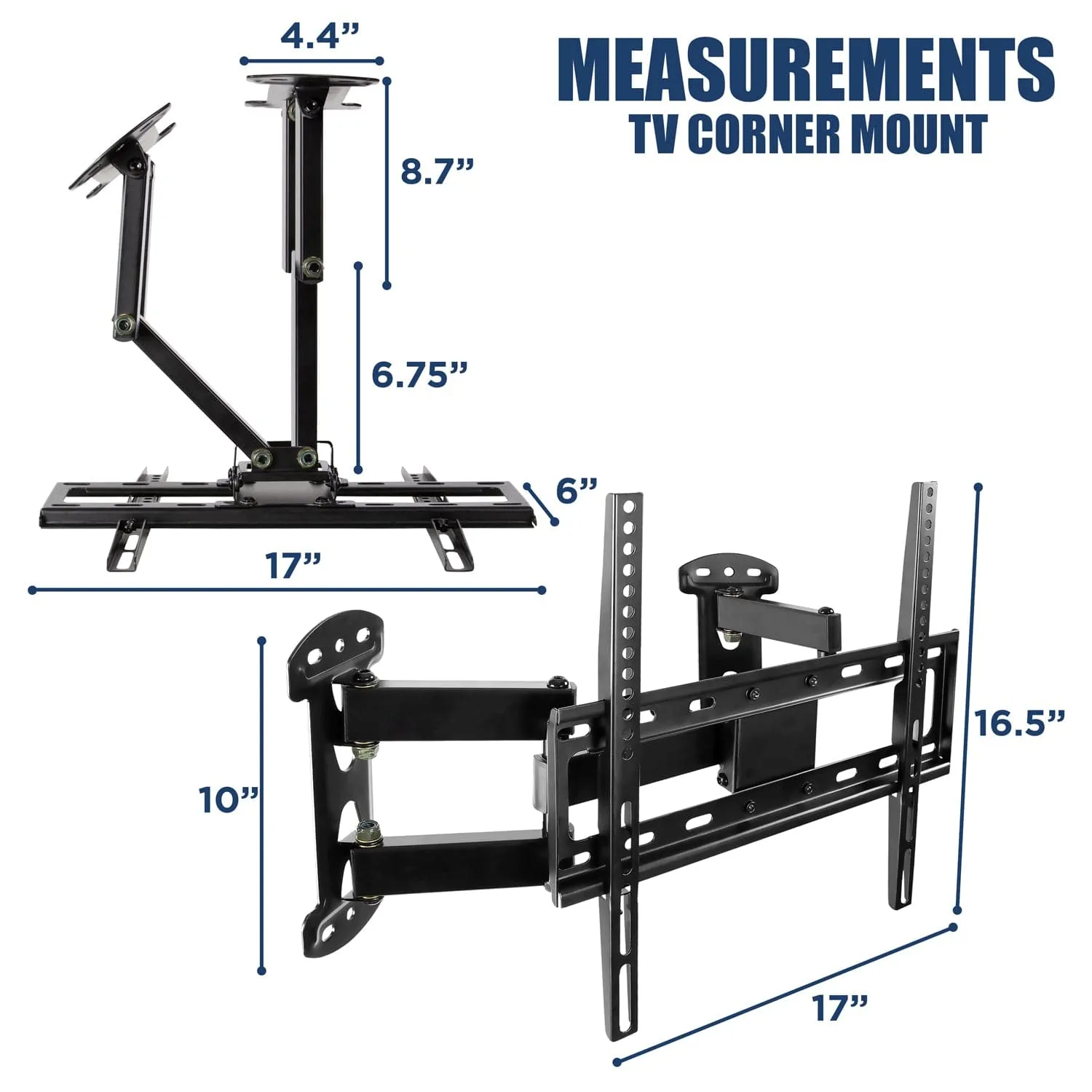 Full Motion Corner TV Wall Mount