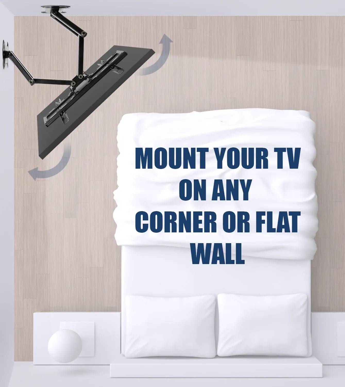 Full Motion Corner TV Wall Mount