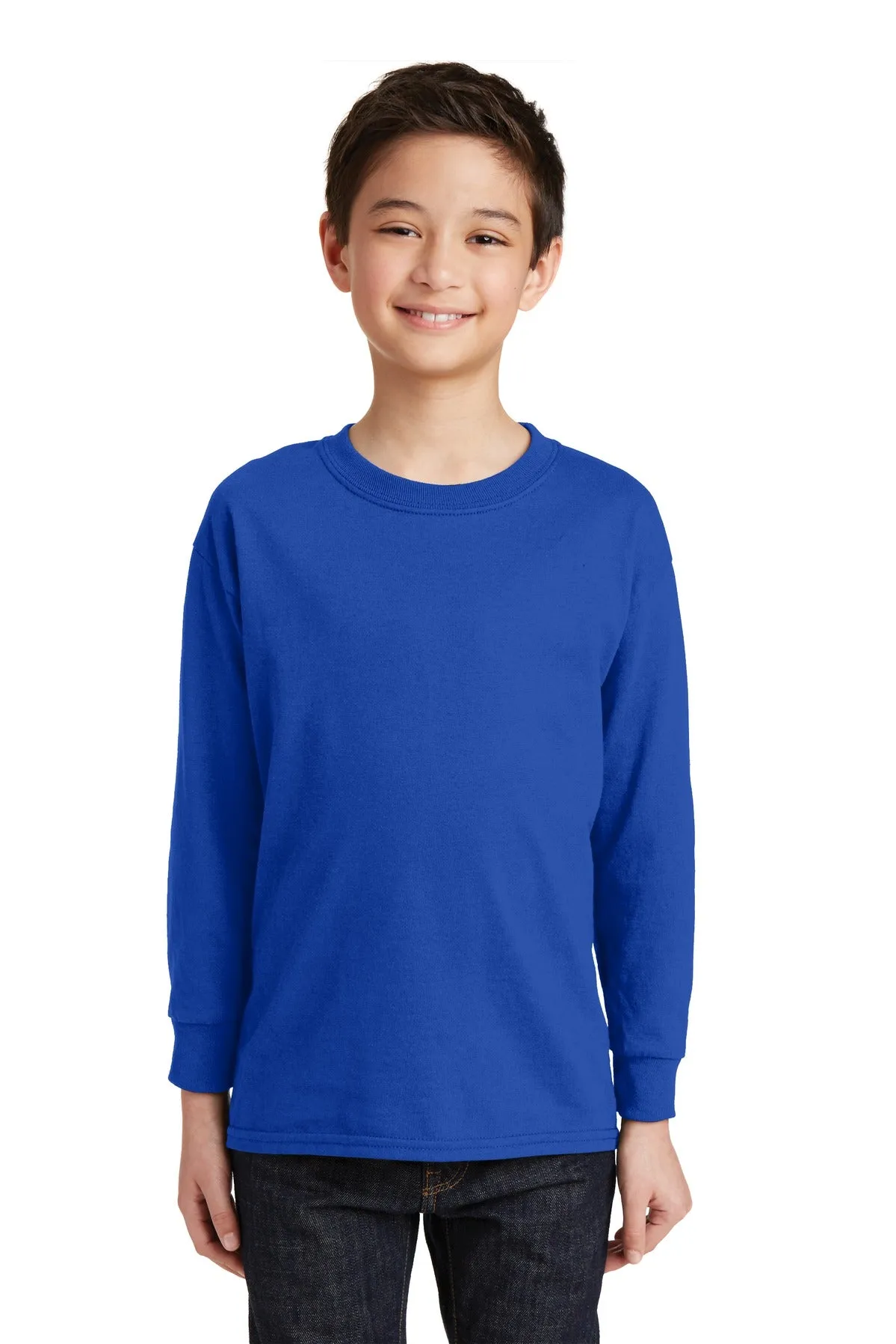 Gildan Youth Heavy Cotton™ 100% Cotton Long Sleeve T-Shirt. 5400B