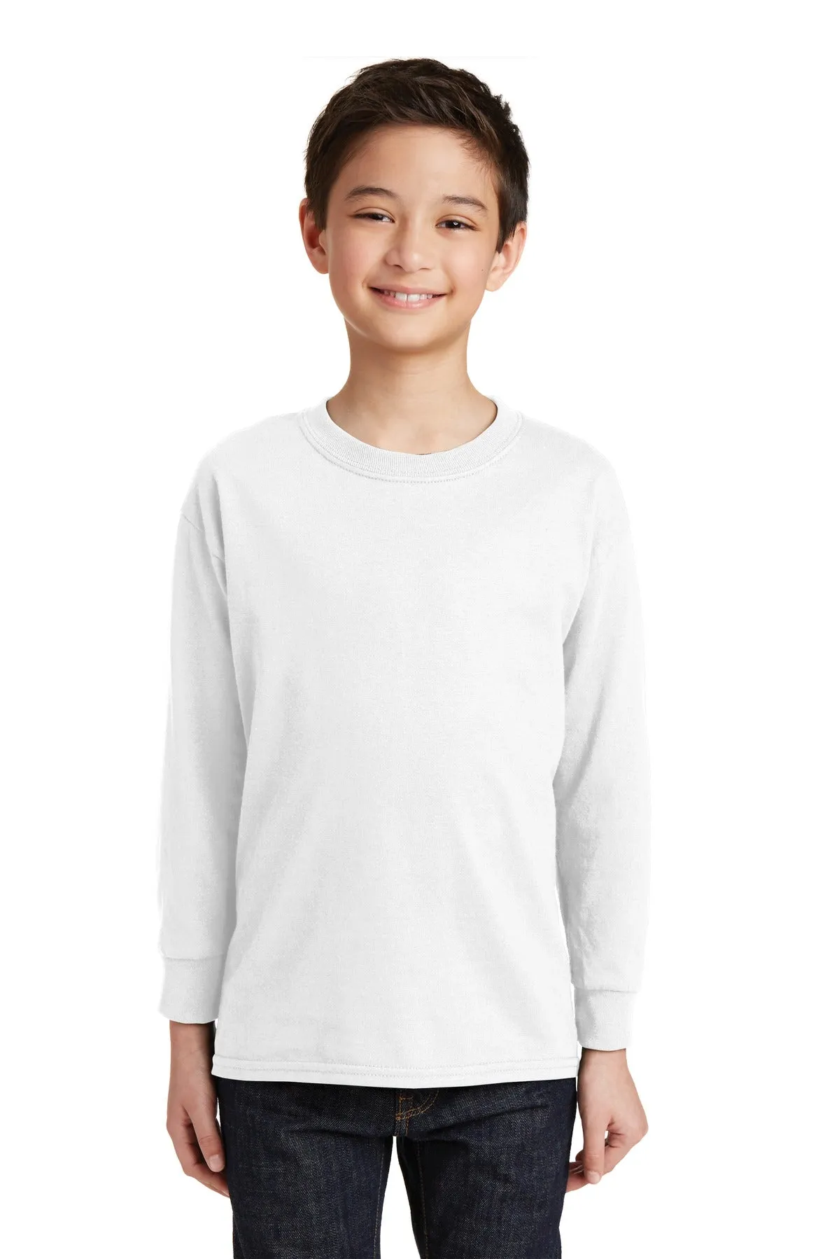 Gildan Youth Heavy Cotton™ 100% Cotton Long Sleeve T-Shirt. 5400B