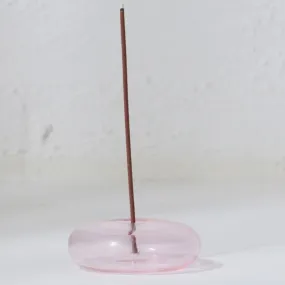 Glass Vessel Incense Holder in Pink