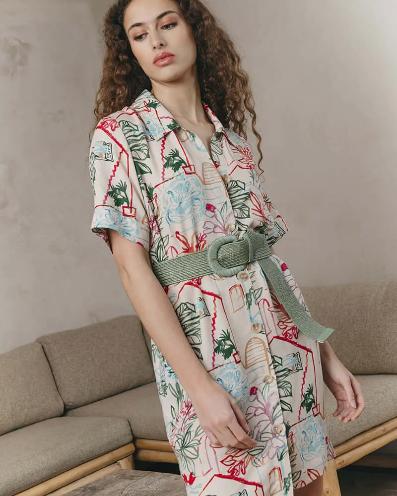 Grace & Mila - Joan Patterned Shirt Dress