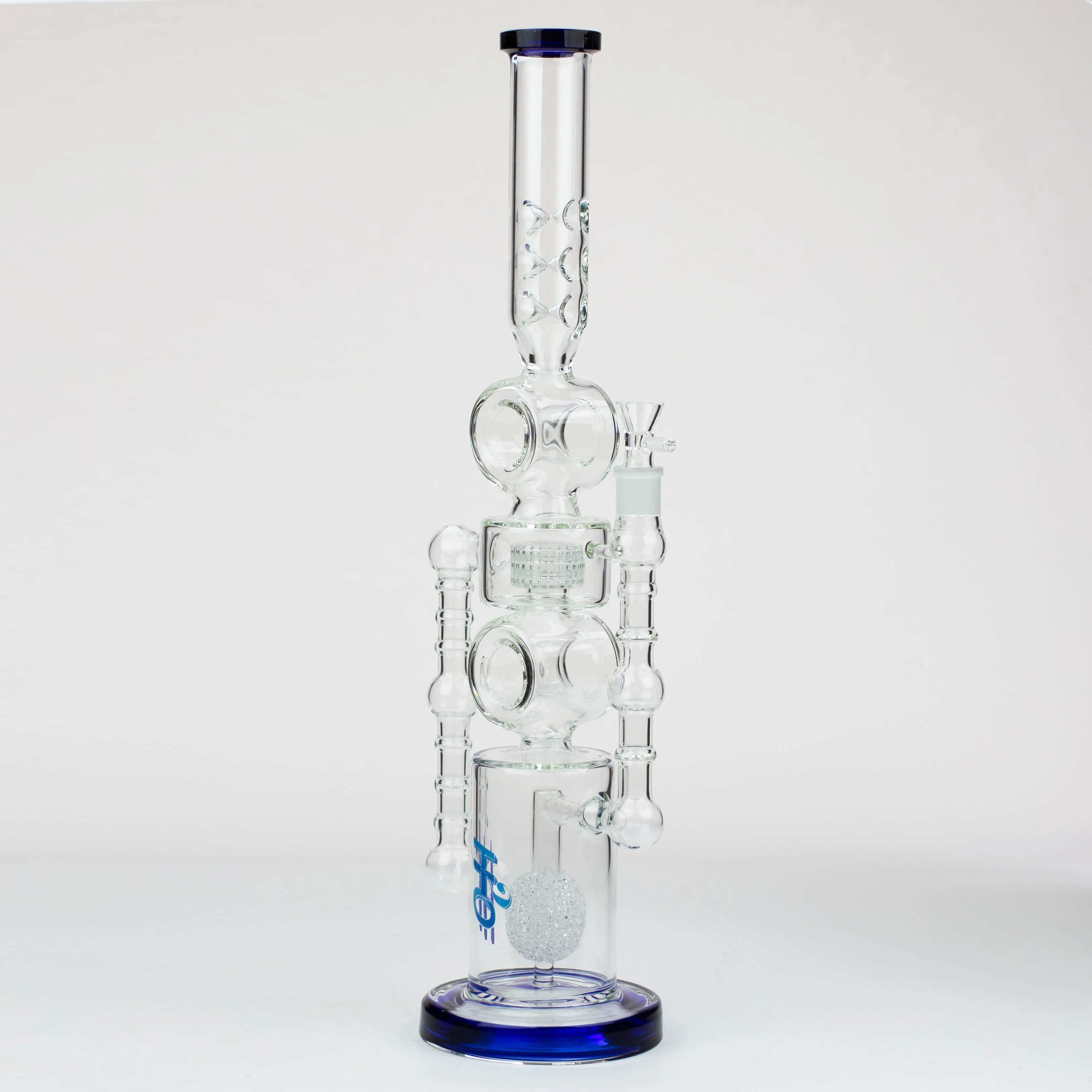 H2O Double Ring Glass Bong 21"