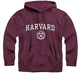 Harvard University Crest Hooded Sweatshirt (Crimson)