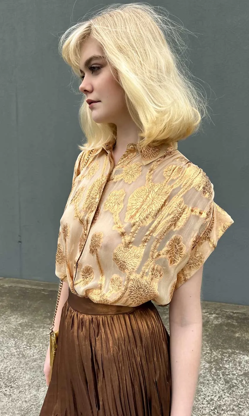 Hoss Mistique Shirt - Caramel Gold Leaf