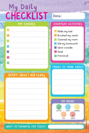 Kids' Daily Planner Note Pad