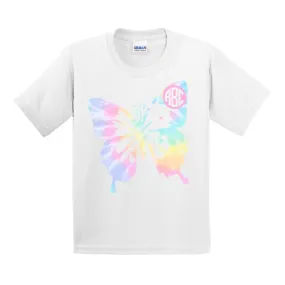 Kids Monogrammed 'Tie Dye Butterfly' T-Shirt