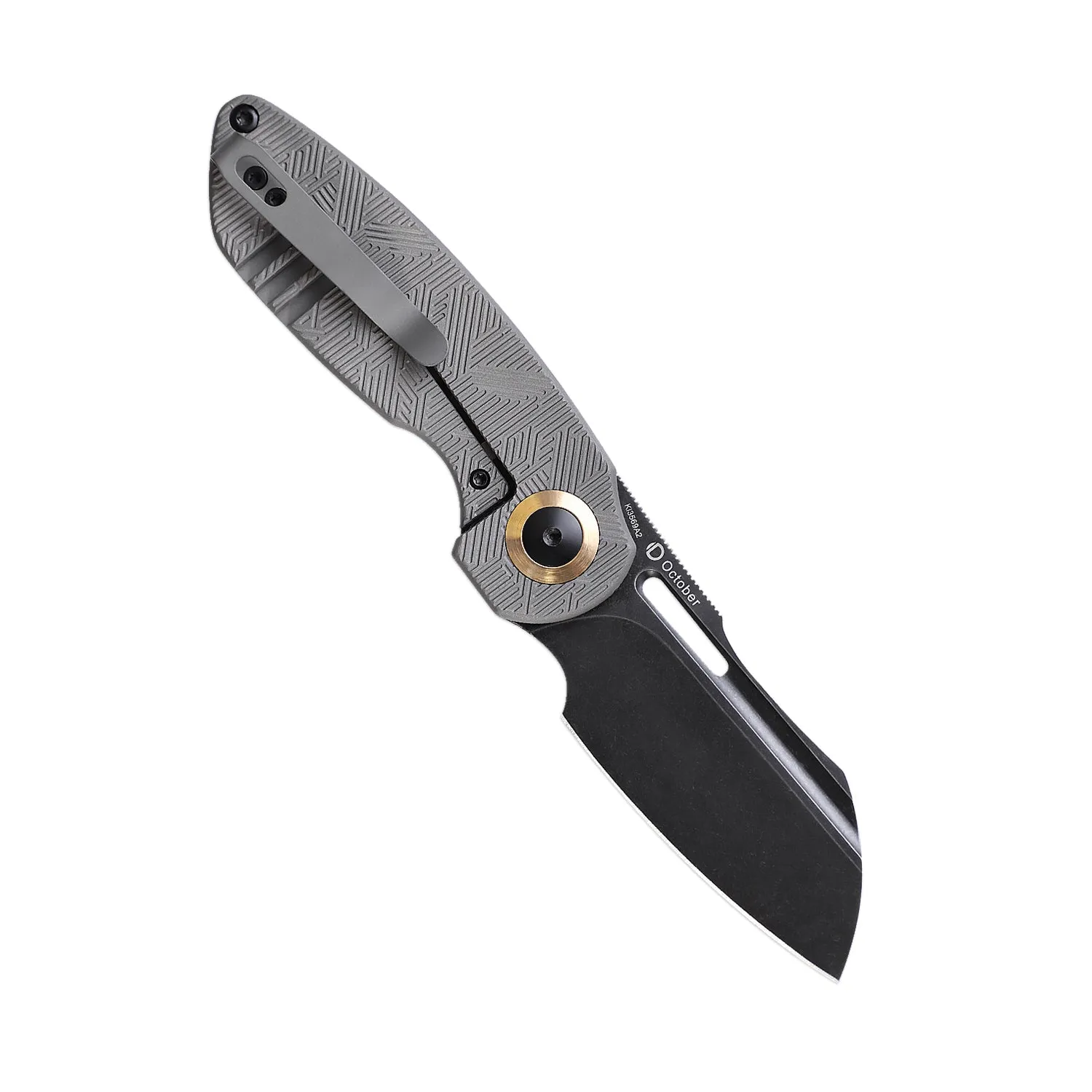 Kizer October 20CV Blade Grey Titanium Handle Ki3569A2 (2.93 Black Stonewash)