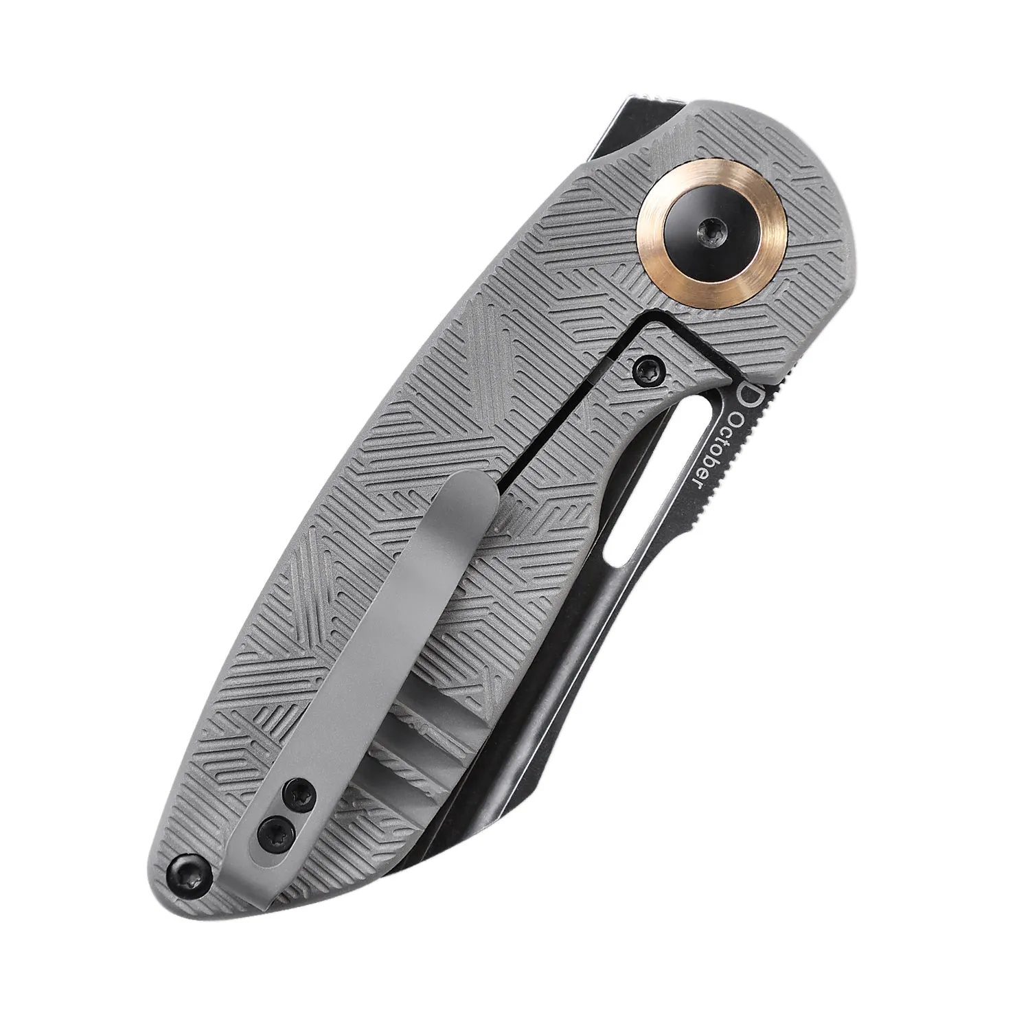 Kizer October 20CV Blade Grey Titanium Handle Ki3569A2 (2.93 Black Stonewash)