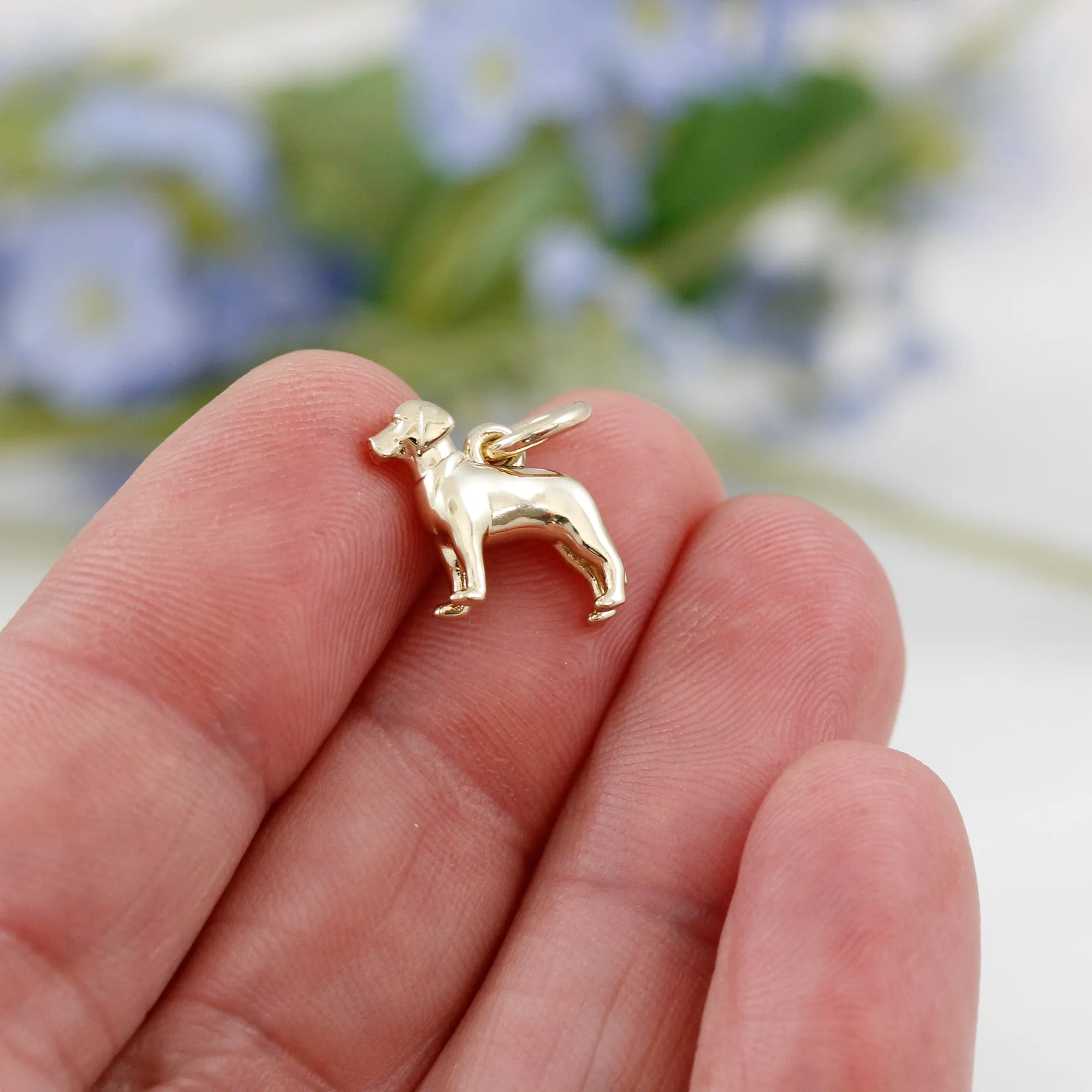 Labrador Solid Gold Dog Charm