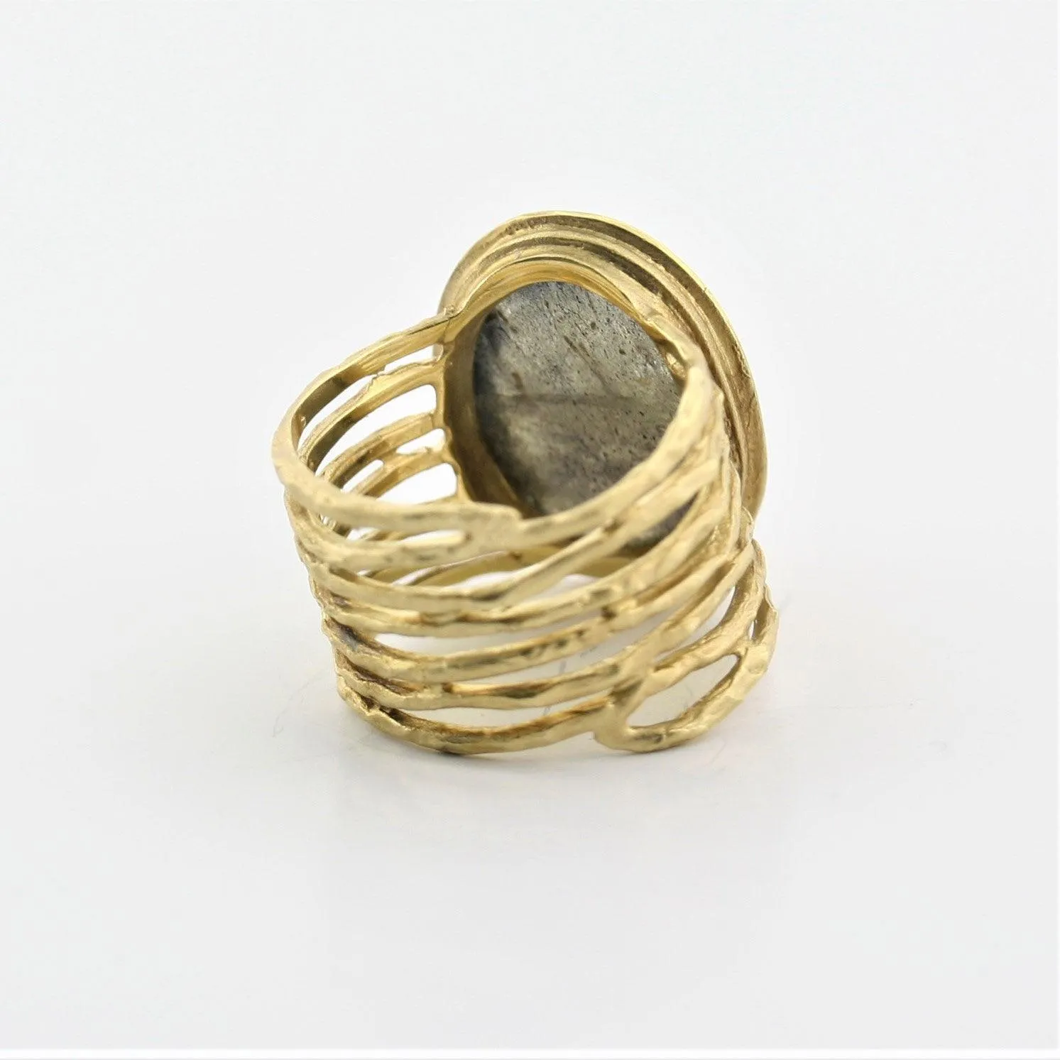 Labradorite Ring 14k Yellow Gold