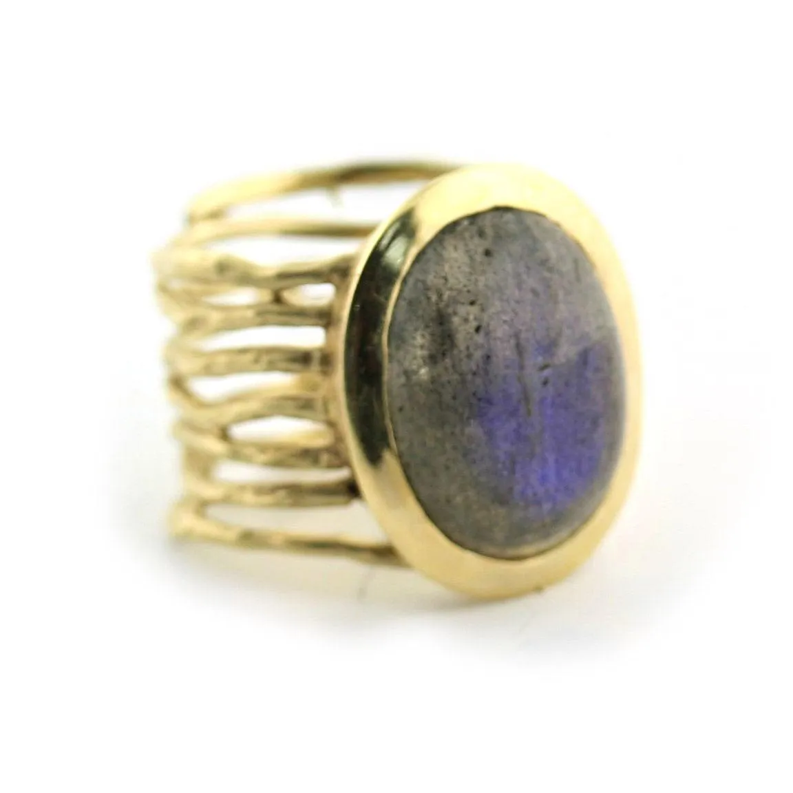 Labradorite Ring 14k Yellow Gold